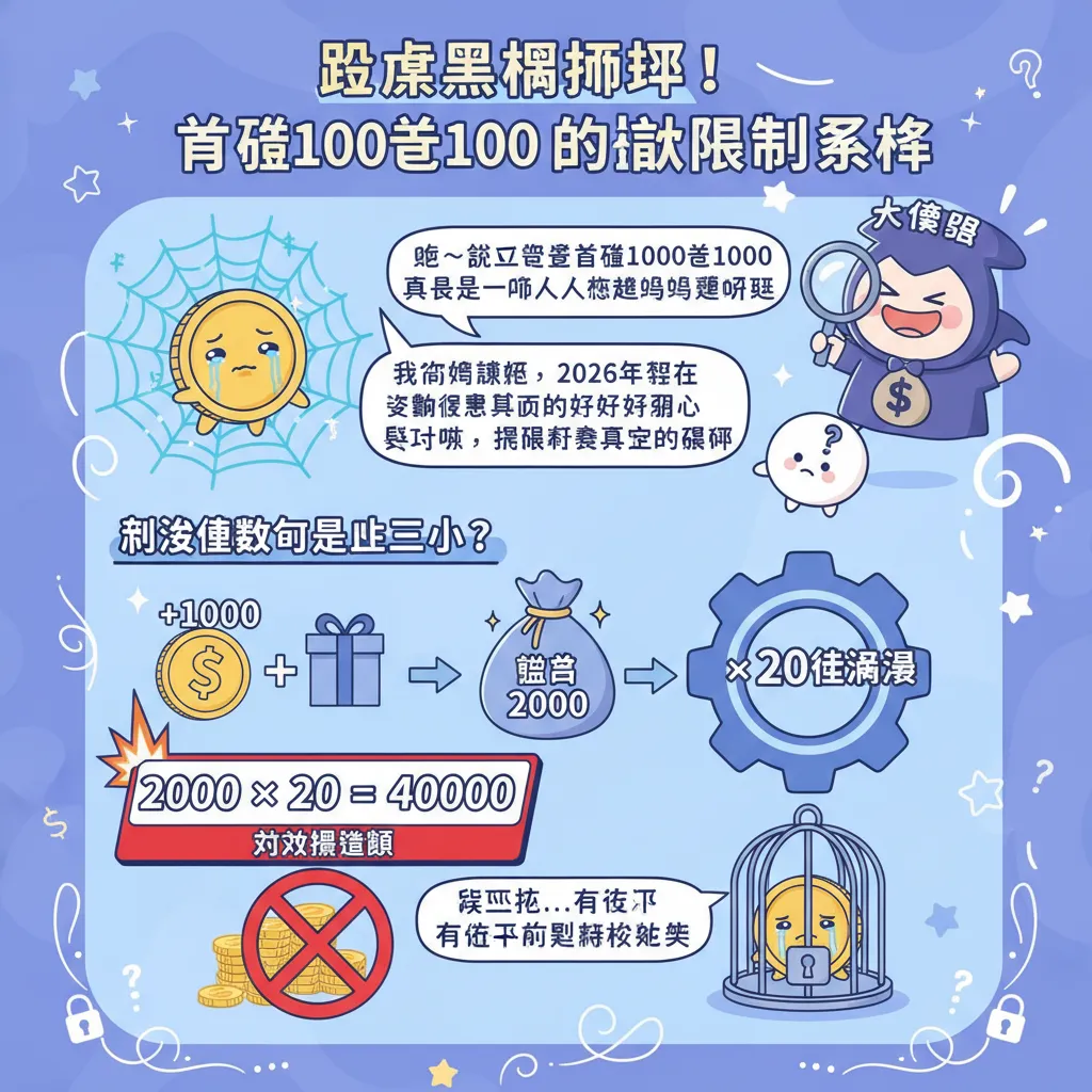避開黑網陷阱！首儲1000送1000的提款限制解析